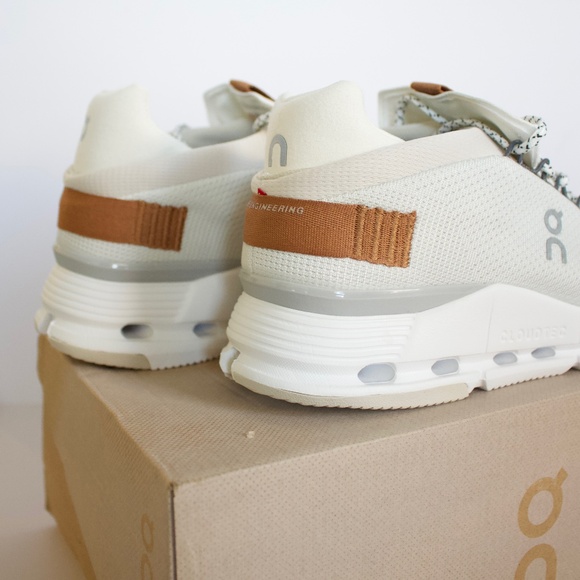 On Running Cloudnova White Pearl Pecan Brown Size 9.5 - Picture 3 of 7